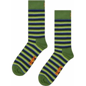 Happy Socks - Mini Stripe - Huissokken - Dark Green