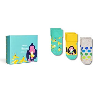 Happy Socks XKJUN08-0200 In The Jungle Terry Socks Gift Set 3-Pack - maat 0-6M