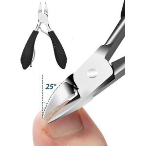 Extra Sterke Nagelknipper I Adelaarsneustang I Kopknipper I Voor Dikke Nagels, Teennagels, Ingegroeide Nagels I Nageltang I Dode Huidsnijder I RVS I Zwart