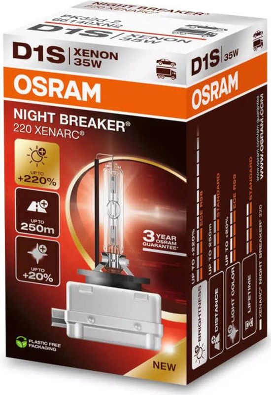 OSRAM - XENARC NIGHT BREAKER - Koplamp - 220% Helderheid - D1S/D2S/D3S/D4S