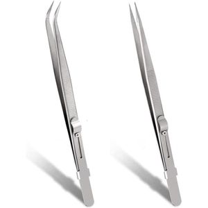 JGS Premium - Precisie Pincet Set voor Sieraden en Edelsteen Maken - Roestvrij Staal - Fijne Puntige Tips