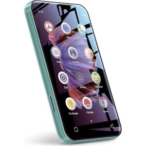 Mp3 speler met Bluetooth, 72 GB 4.0-inch mp3-mp4-speler met volledig touchscreen met WiFi-overdracht, draagbare HiFi Sound Walkman digitale muziekspeler met FM, recorder, browser (Groente)