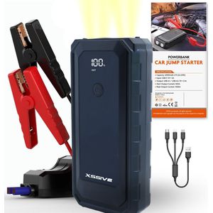 Ultralichte Jumpstarter - 12V - 1000A - 3-in-1 Starthulp met Powerbank en LED Zaklamp - IP66 Waterdicht