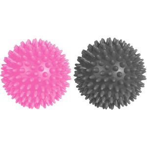 Gsedaox - Triggerpoint Massagebal - Voetmassage - Acupressuur - Harde Massagebal - 2 Stuks - Roze & Grijs