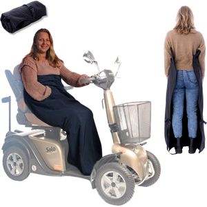 Belieff - Scootmobiel Deken - Beenkleed Scootmobiel - Wind- en Waterdicht - Fleece - Blauw