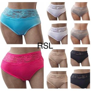 Dames slips 10 pack 9033 met strikje M