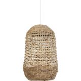 Light & Living Tripoli Hanglamp - Rotan Naturel/Wit - Ø37,5x58cm