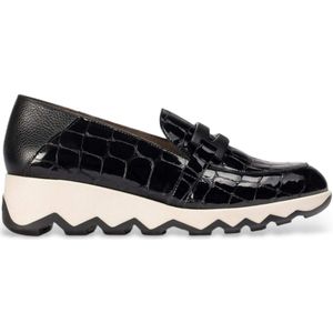 Wonders - C-7612 - Leren Loafers - Zwart - Casual