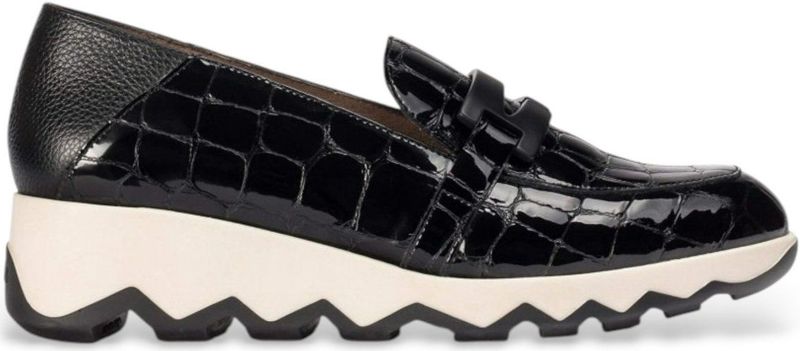 Wonders - C-7612 - Leren Loafers - Zwart - Casual