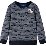 Kindertrui - Marineblauw - Katoen - Lange Mouwen - Ronde Hals