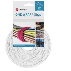 VELCRO® One Wrap® Strap - 20 mm x 330 mm - 100 stuks - Wit