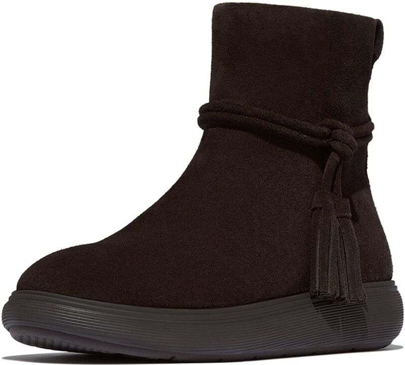 FitFlop - IQ-Comff Tassel Suede Short Boots - Camel - Kuitlaarzen