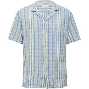 s.Oliver - Hemd - Licht - Jacquard - Abstract Gestreept Patroon