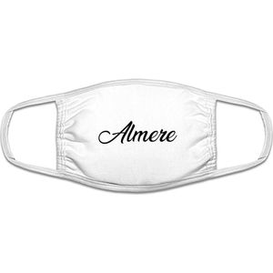 Almere mondkapje | gezichtsmasker | bescherming | bedrukt | logo | Wit mondmasker van katoen, uitwasbaar & herbruikbaar. Geschikt voor OV
