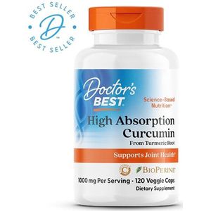 Doctor's Best - Curcumine met Hoge Absorptie - 120 Tabletten - Verrijkt met BioPerine