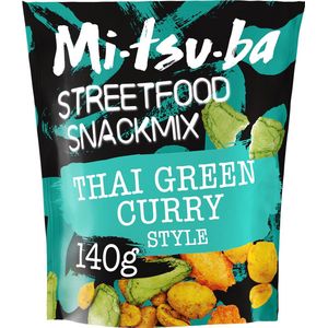 Mitsuba - Streetfood Snackmix Thai Green Curry Style - Borrelmix - Snacks - Box of 6 x 140 gram