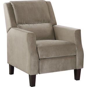 Relaxfauteuil EGERSUND Fluweel Taupe