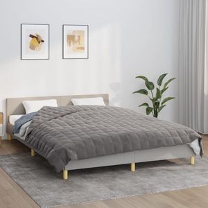 vidaXL - Verzwaringsdeken - 220x230 - cm - 11 - kg - stof - grijs