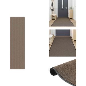 vidaXL Deurmat - Deurmatten - Mat - Voordeur Mat - Deurmat 115x400 cm bruin