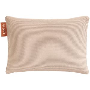 Lori® Warmtekussen - Elektrisch & Oplaadbaar - 45x60 cm - Draadloos & Infrarood - Rug, Nek & Schouder - Beige Knitted - Incl. Powerbank