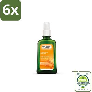 WELEDA - Bodyolie Vitaliserend - Duindoorn - 100% natuurlijk - 100 ml - Voordeelverpakking - 6 stuks - Lichaamsvet - Bodyolie