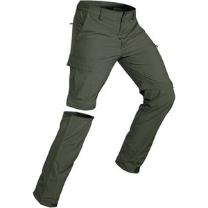 Heren Convertible Wandeltrekkingbroek - Sneldrogend, Lichtgewicht en Ademend met Rits