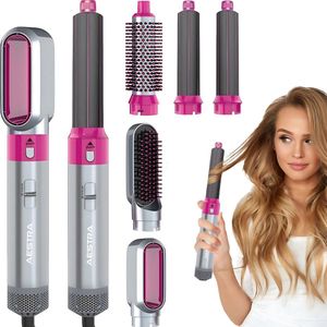 Aestra Hairwrap Pro - 5 Opzetstukken - Fohnborstel - 60.000RPM - Multistyler - 1000W - Airstyler - Krultang - Stijltang - Föhn - 2025 Model - Platinum