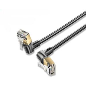 DrPhone CAT8 Ethernet Kabel - 40Gbps - 2000Mhz - 360° Roteerbaar- 90° Ontwerp – RJ45 Internet kabel - 2M