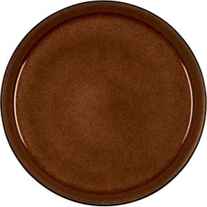 Bitz® 821405 - 6 stuks Aardewerk Ontbijtborden 21 cm Amber/Zwart