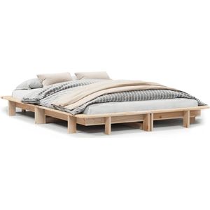 vidaXL - Bedframe - zonder - matras - massief - grenenhout - 120x200 - cm