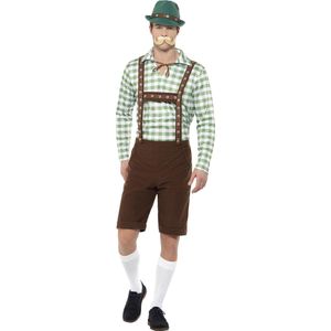 SMIFFY'S - Groen en bruin Beiers kostuum voor volwassenen - L