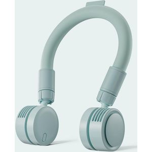 Draagbare Neck Fan - Handenvrije Waaier zonder Bladen - 360° Verkoelende Persoonlijke Ventilator - Oplaadbaar via USB-Batterij - 3 Instelbare Snelheden - Draagbare Ventilator voor Buiten - Binnen - Kantoor - Reizen - Sport - Vrouwen (Groen)