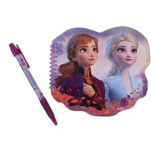 Disney Notitieboek Frozen Ii 19,5 X 20 Cm Paars/blauw 2-delig