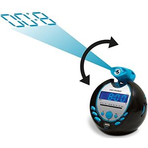 Alarmklok Radio met USB-aansluiting - Zwart en Blauw