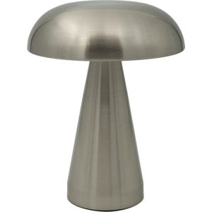 Luxus Tafellamp Touch - Sofia - Zilver - 21cm - Oplaadbaar en Dimbaar - Voor binnen en buiten
