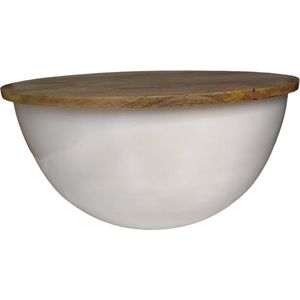 Furnilux - NIDI XL - Salontafel - Rond - Zwart/Wit - Mangohout/Metalen Onderstel