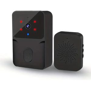 Bovista Video Deurbel - Deurspion Met Camera En Wifi - Videodeurbel - Draadloos - Deurbel (t-ring geluid) - Camera - Buiten - Oplaadbaar - Zwart
