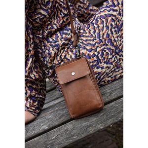 Bag2Bag Leren Telefoontasje Sorso Tan Cognac