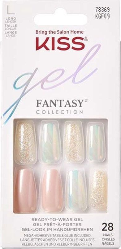 Kiss Gellak Glam Fantasy Nails - Kunstnagels - 28 stuks - Nepnagels - Higher Love