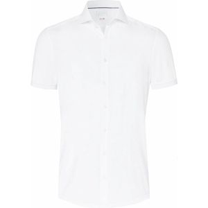 Pure Overhemd Polyamide 4 Way Stretch Wit Korte Mouw Slim Fit - 45
