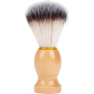Scheerkwast met Houten Handvat - Luxe Scheeraccessoire - 1 stuk