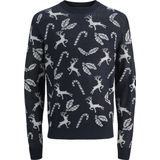 JACK&JONES - JJXMAS ANDREW KNIT CREW NECK - Heren - Gebreide truien