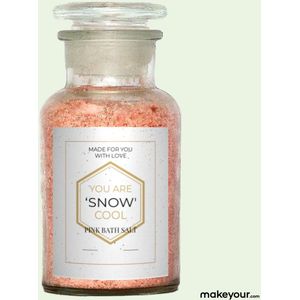 Badzout met Etiket: ‘snow’ cool - Origineel Kerst Cadeau - makeyour.com - Premium Badzout - makeyour.com