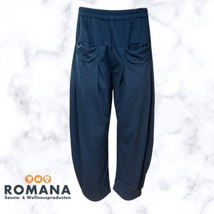 Romana Products - Aufguss Kleding - Sauna Broek - Marine Blauw - Maat 89cm - Loungebroek - Pofbroek - Comfort