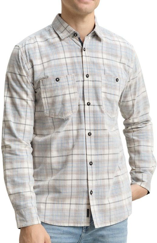 Tom Tailor - Overhemd - Ecru - Coruduroy Check