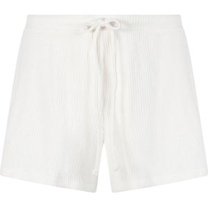 Hunkemöller Dames Nachtmode Shorts Rib - Wit - maat XS