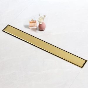Goodivery ® Stijlvolle Douchegoot van 60 cm voor Moderne Badkamers met Gouden Tegelbare Afwerking