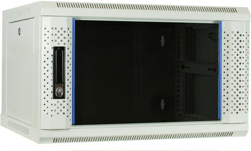 DSIT - 4U - Wandkast - Wit - Glazen Deur - Serverbehuizing - 19 inch - 600x450x280mm