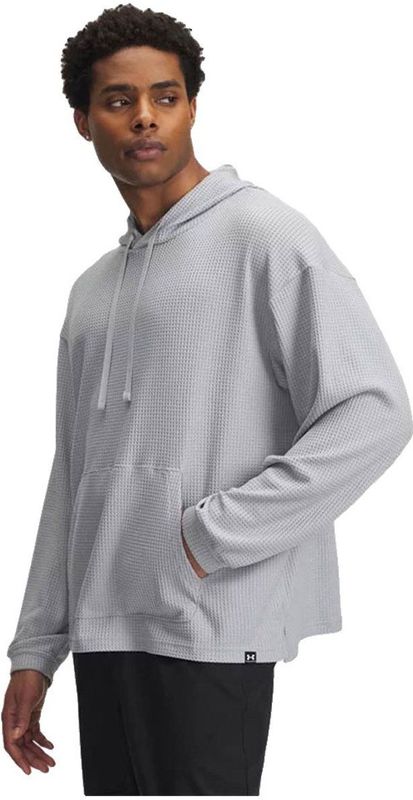 Under Armour - Rival Waffle Hoodie - Grijs - Regular Man