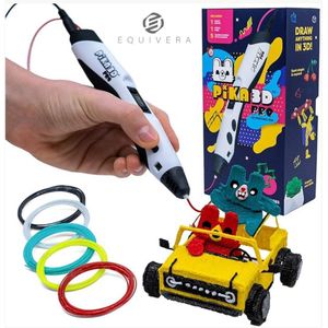 Equivera 3D Pen - 3D Starterspen - 3D Pen Starterspakket - Knutselen en Tekenen - 3D Printen - Incl. Vullingen en Filament - Kinderen en Volwassenen